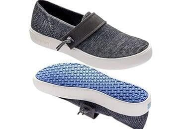 The world's first biodegradable shoes, made from polyurethane foam made from algae